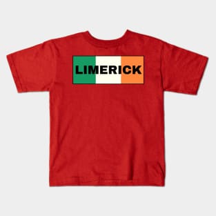 Limerick City in Irish Flag Kids T-Shirt